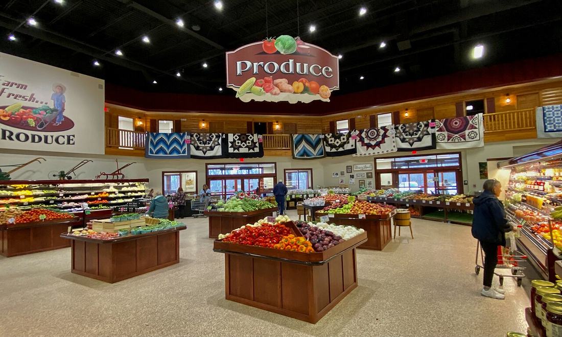 Produce department at Sauders Store, Seneca Falls, New York - 20221208